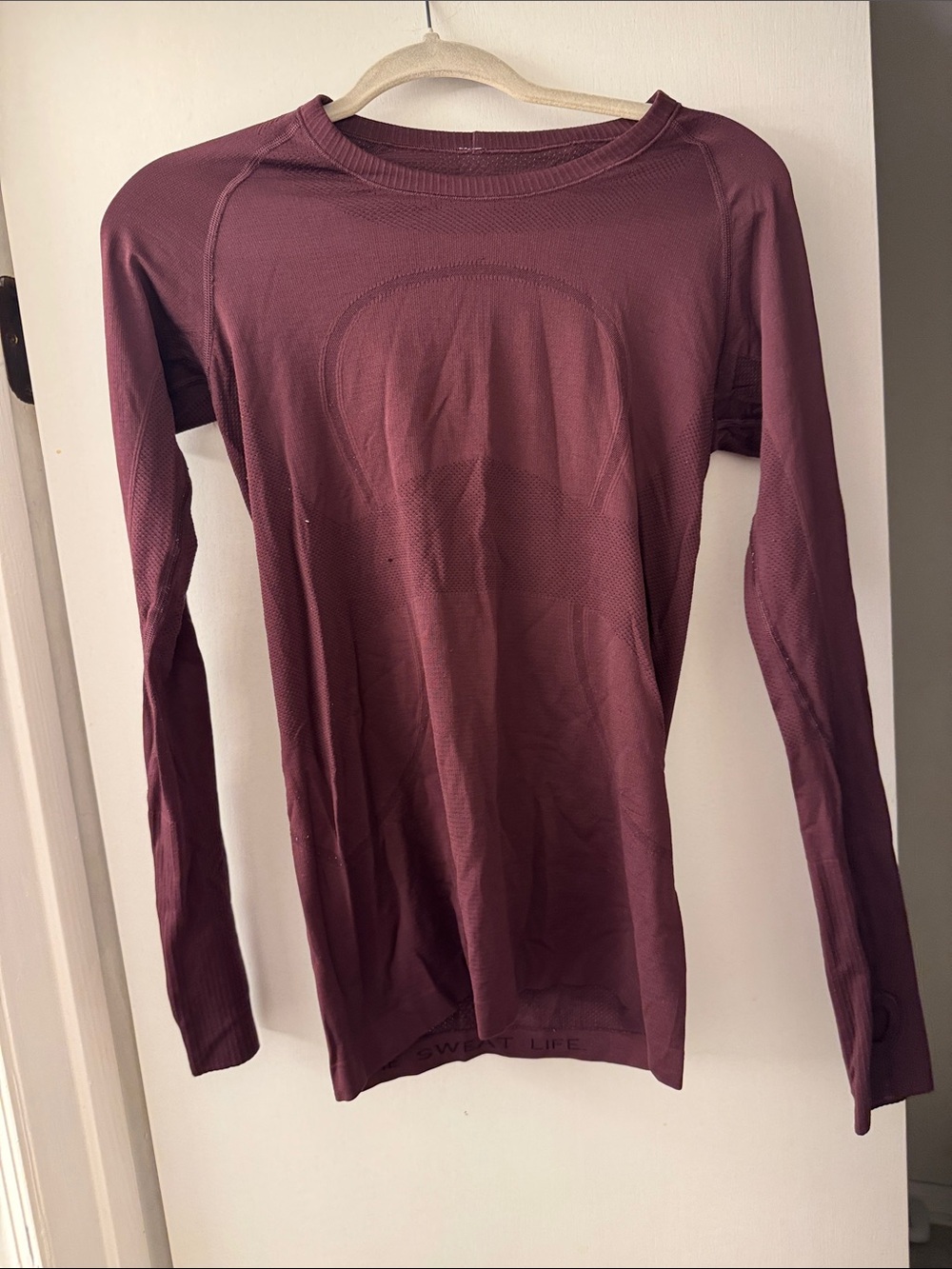 lululemon athletica Long-Sleeve Seamless Top in Plum